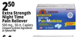 Ocean State Job Lot Extra Strength Night Time Pain Reliever offer