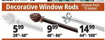 Ocean State Job Lot Decorative Window Rods offer