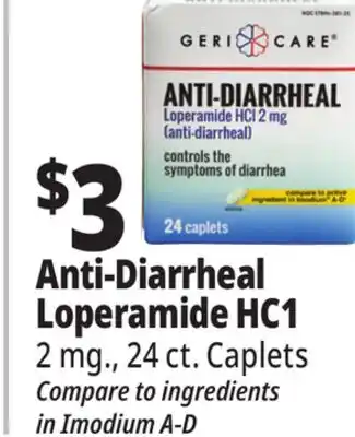 Ocean State Job Lot Anti-Diarrheal Loperamide HC1 offer