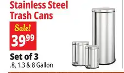 Ocean State Job Lot Stainless Steel Trash Cans offer