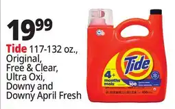 Ocean State Job Lot Tide 117-132 oz., Original, Free & Clear, Ultra Oxi, Downy and Downy April Fresh offer