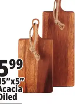 Ocean State Job Lot Santa Fe Rectangle Oiled Acacia Wood Cutting Board 15 x 5 offer