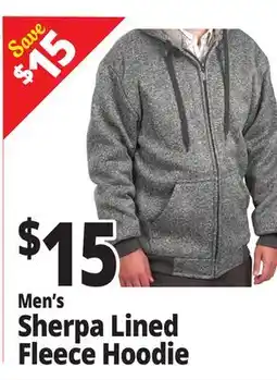 Ocean State Job Lot Men's Sherpa Lined Fleece Hoodie offer
