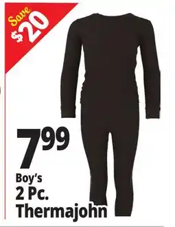 Ocean State Job Lot Boy's 2 Pc. Thermajohn offer