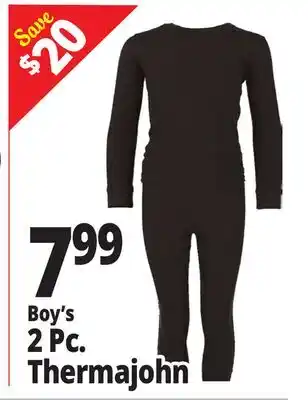 Ocean State Job Lot Boy's 2 Pc. Thermajohn offer