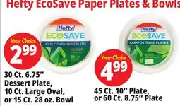 Ocean State Job Lot Hefty EcoSave Paper Plates & Bowls offer