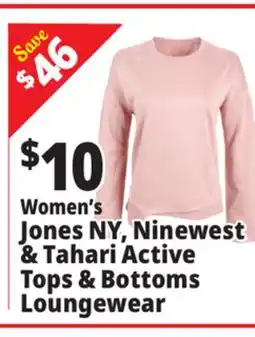 Ocean State Job Lot Women's Jones NY, Ninewest & Tahari Active Tops & Bottoms Loungewear offer