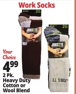 Ocean State Job Lot 2 Pk. Heavy Duty Cotton or Wool Blend offer