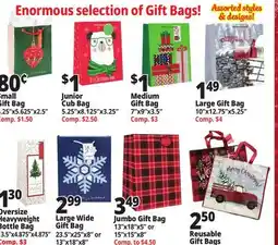 Ocean State Job Lot Christmas Gift Bags offer