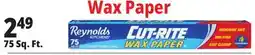 Ocean State Job Lot Reynolds Kitchens Cut-Rite Wax Paper 75 sq ft offer