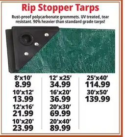 Ocean State Job Lot Rip Stopper Tarps offer