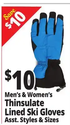 Ocean State Job Lot Men's Long Cuff Winter Gloves offer