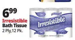 Ocean State Job Lot Irresistible Soft Impressions Bath Tissue 12 Count offer