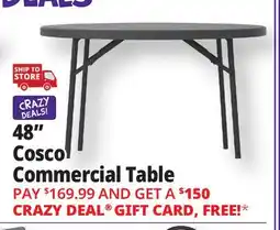Ocean State Job Lot Cosco Zown Commercial 4' Round Banquet Table Gray offer