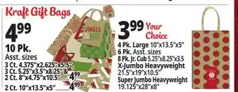 Ocean State Job Lot Kraft Gift Bags offer