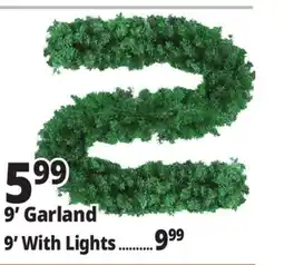 Ocean State Job Lot Jingle Time 9' Nobel Fir Garland offer