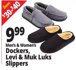 Ocean State Job Lot Men's & Women's Dockers, Levi & Muk Luks Slippers offer
