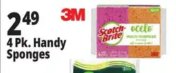 Ocean State Job Lot Scotch-Brite Ocelo Multi-Purpose 3M Sponges 4 Count offer
