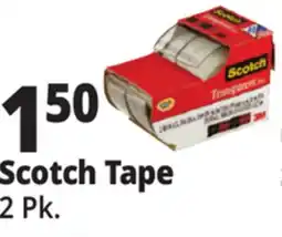 Ocean State Job Lot Scotch Transparent Tape 2-Count offer