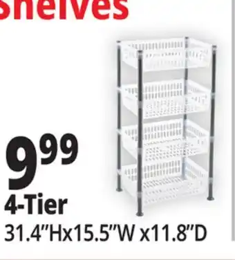Ocean State Job Lot 4-Tier 31.4Hx15.5W x11.8D offer