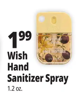 Ocean State Job Lot Wish Hand Sanitizer Spray 1.2 oz offer