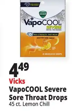 Ocean State Job Lot Vicks VapoCOOL Severe Sore Throat Drops offer