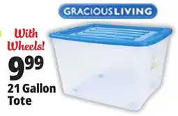 Ocean State Job Lot Gracious Living Stackable Storage Tote with Wheels 80 L offer