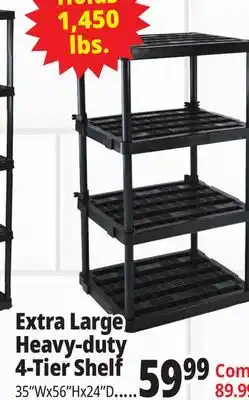 Ocean State Job Lot Extra Large Heavy Duty 4 Shelf offer