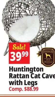 Ocean State Job Lot Huntington Rattan Cat Cave with Legs offer