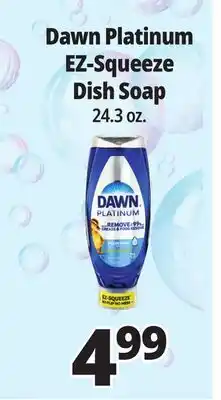 Ocean State Job Lot Dawn Platinum EZ-Squeeze Liquid Dish Detergent 24.3 oz offer