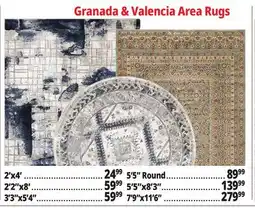 Ocean State Job Lot Granda & Valencia Rugs offer