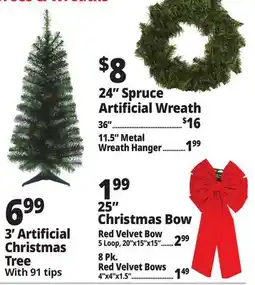 Ocean State Job Lot Artificial Christmas Trees & Wreaths offer
