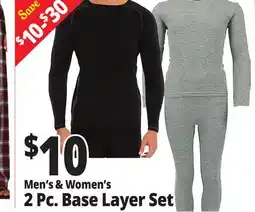 Ocean State Job Lot Men's & Women's 2 Pc. Base Layer Set offer