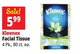 Ocean State Job Lot Kleenex Natural Fresh Unscented Tissues 4 Pack offer