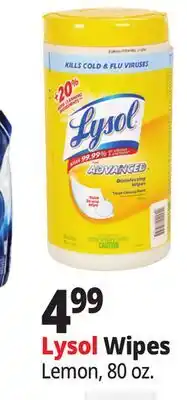 Ocean State Job Lot Lysol Wipes Lemon offer