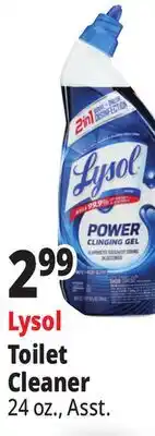 Ocean State Job Lot Lysol 2-In-1 Disinfecting Toilet Bowl + Brush Power Cleaning Gel 24 oz offer