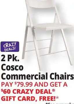 Ocean State Job Lot Cosco Vinyl Folding Chair White 2 Pack offer