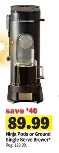Meijer Ninja Pods or Ground Single Serve Brewer offer