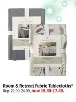 Meijer Room & Retreat Fabric Tablecloths offer