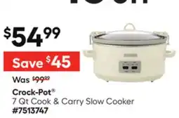 Lowe's 7 Qt Cook & Carry Slow Cooker offer