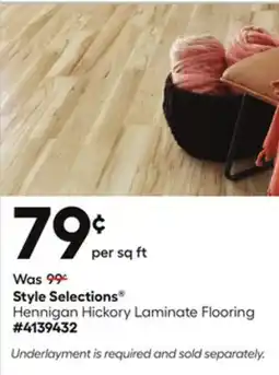 Lowe's Hennigan Hickory Laminate Flooring offer