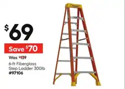 Lowe's 6-ft Fiberglass Step Ladder 300lb offer