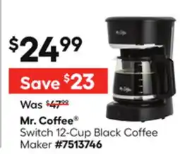Lowe's Switch 12-Cup Black Coffee Maker offer