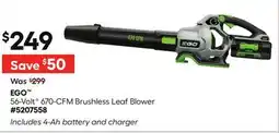 Lowe's 56-VoltG 670-CFM Brushless Leaf Blower offer