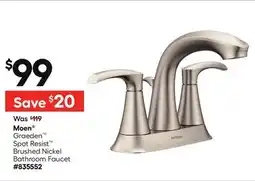 Lowe's Moen Graeden Spot Resist Brushed Nickel Bathroom Faucet offer