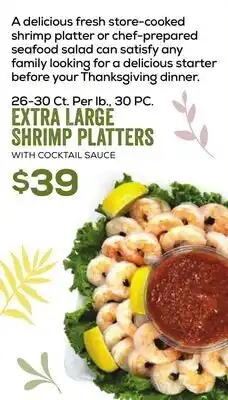DeCicco & Sons Extra Large Shrimp Platters WITH COCKTAIL SAUCE offer