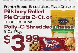 DeCicco & Sons Pillsbury Rolled Pie Crusts 2 Ct. Polly-O Shredded Cheese 8 Oz. Pkg offer