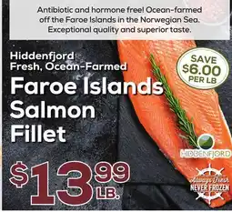 DeCicco & Sons Hiddenfjord Fresh, Ocean-Farmed Faroe Islands Salmon Fillet offer