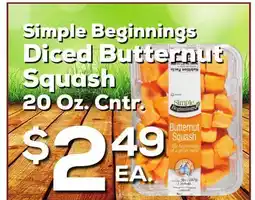 DeCicco & Sons Simple Beginnings Diced Butternut Squash offer
