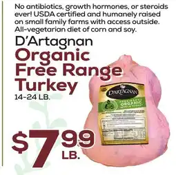 DeCicco & Sons D'Artagnan Organic Free Range Turkey 14-24 LB offer